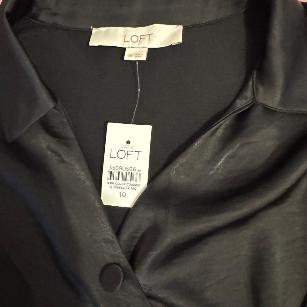 LOFT Midnight Satin Top